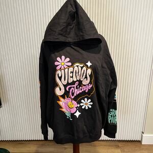 SUENOS Unisex Suenos Chicago El Festival Latino Hoodie Size L In Black